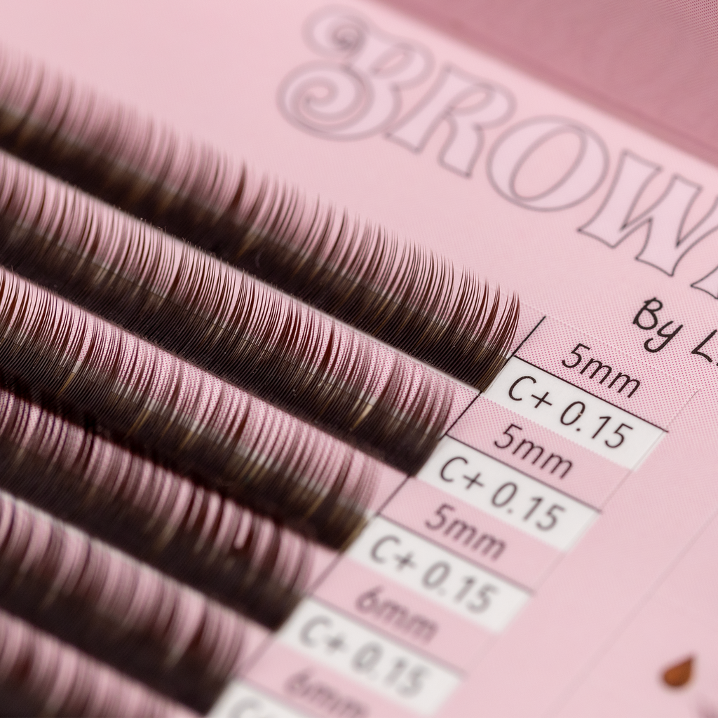 Brownie Glaze Lash Tray - Dark Brown Lashes- Mixed Length